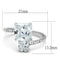 Silver Rings TS557 Rhodium 925 Sterling Silver Ring with AAA Grade CZ
