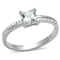 Silver Rings TS558 Rhodium 925 Sterling Silver Ring with AAA Grade CZ