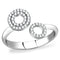 Silver Rings TS567 Rhodium 925 Sterling Silver Ring with AAA Grade CZ