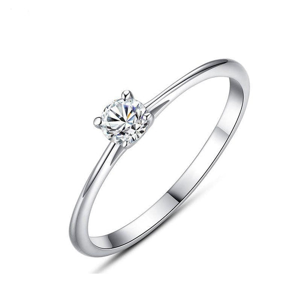 Silver Jewelry Rings Simple Design High Quality 925 Sterling Silver Diamond Ring TIY