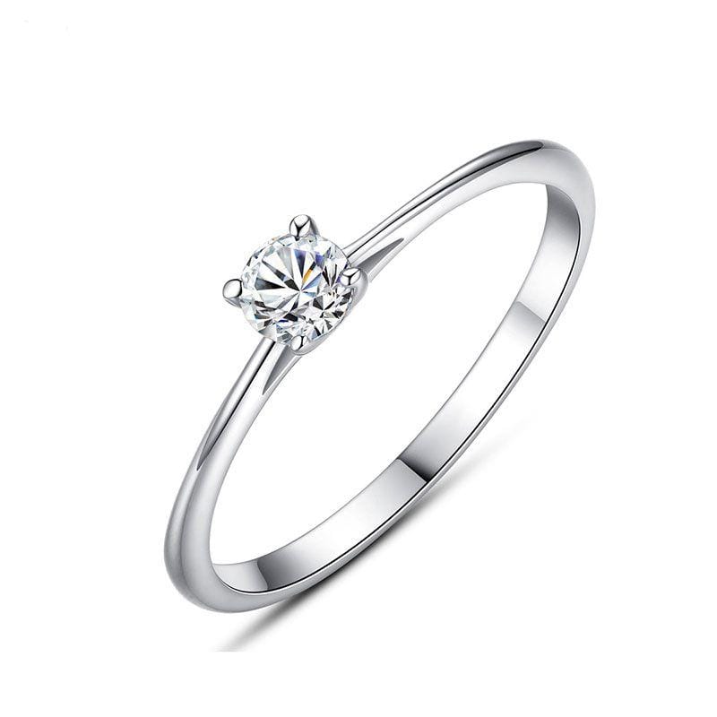 Silver Jewelry Rings Simple Design High Quality 925 Sterling Silver Diamond Ring TIY