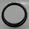 Silver Jewelry Rings Simple Engagement Rings 3W969 Stainless Steel Ring with Ceramic in Jet Alamode Fashion Jewelry Outlet