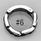 Silver Jewelry Rings Simple Engagement Rings 3W972 Stainless Steel Ring with Ceramic in Jet Alamode Fashion Jewelry Outlet