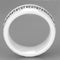 Silver Jewelry Rings Simple Engagement Rings 3W983 Stainless Steel Ring with Ceramic Alamode Fashion Jewelry Outlet