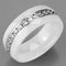 Silver Jewelry Rings Simple Engagement Rings 3W983 Stainless Steel Ring with Ceramic Alamode Fashion Jewelry Outlet