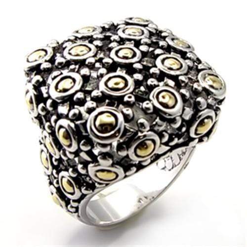 Silver Jewelry Rings Simple Engagement Rings 6X022 Reverse Two-Tone Brass Ring Alamode Fashion Jewelry Outlet