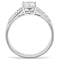 Silver Jewelry Rings Simple Engagement Rings DA020 Stainless Steel Ring with Cubic Alamode Fashion Jewelry Outlet