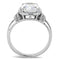 Silver Jewelry Rings Simple Engagement Rings DA024 Stainless Steel Ring with Cubic Alamode Fashion Jewelry Outlet