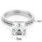 Silver Jewelry Rings Simple Engagement Rings DA065 Stainless Steel Ring with Cubic Alamode Fashion Jewelry Outlet