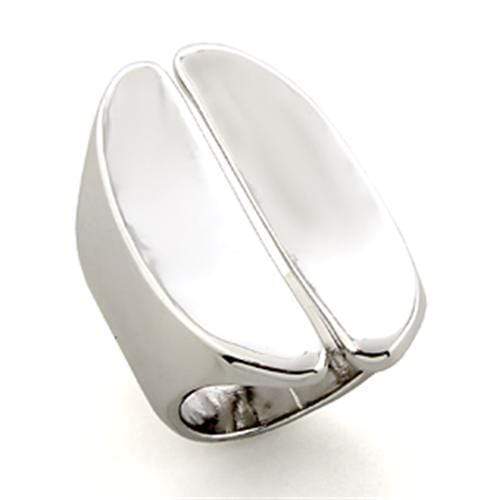 Simple Engagement Rings LO207 Rhodium White Metal Ring