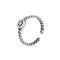 Silver Jewelry Rings Simple Fashion Braided Pattern Smiling Face Vintage Sterling Silver Ring TIY