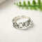 Silver Jewelry Rings Simple Fashion Hollow Letters Pattern Cute S925 Ring TIY