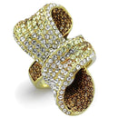 Simple Gold Rings TK1635 Gold - Stainless Steel Ring with Top Grade Crystal