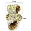 Simple Gold Rings TK1635 Gold - Stainless Steel Ring with Top Grade Crystal