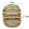 Simple Gold Rings TK1637 Gold - Stainless Steel Ring with Top Grade Crystal