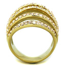 Simple Gold Rings TK1637 Gold - Stainless Steel Ring with Top Grade Crystal