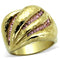 Simple Gold Rings TK1638 Gold - Stainless Steel Ring with Top Grade Crystal