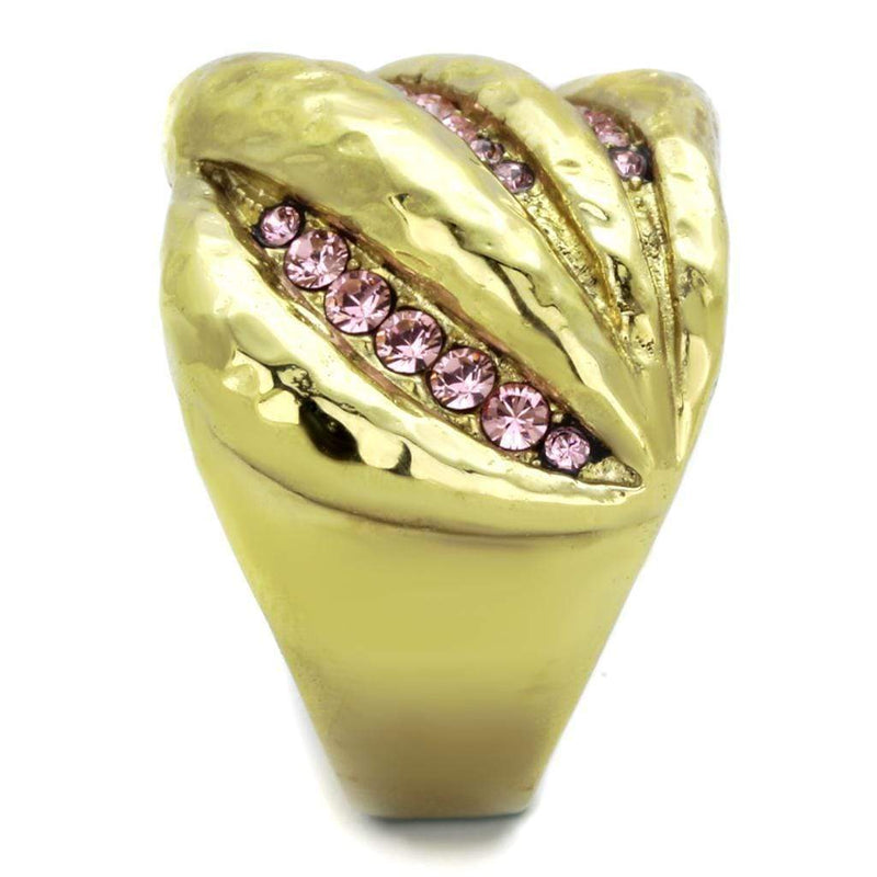 Simple Gold Rings TK1638 Gold - Stainless Steel Ring with Top Grade Crystal