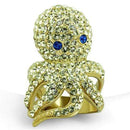 Simple Gold Rings TK1640 Gold - Stainless Steel Ring with Top Grade Crystal