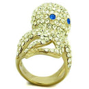 Simple Gold Rings TK1640 Gold - Stainless Steel Ring with Top Grade Crystal