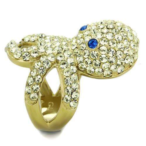 Simple Gold Rings TK1640 Gold - Stainless Steel Ring with Top Grade Crystal