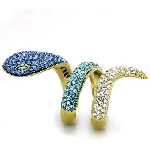 Simple Gold Rings TK1641 Gold - Stainless Steel Ring with Top Grade Crystal