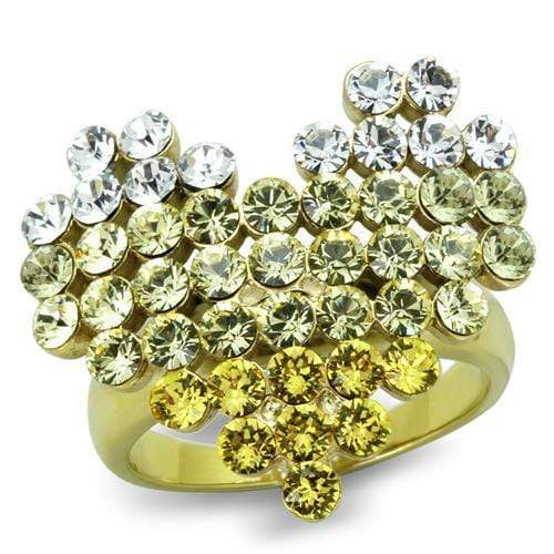 Simple Gold Rings TK1642 Gold - Stainless Steel Ring with Top Grade Crystal