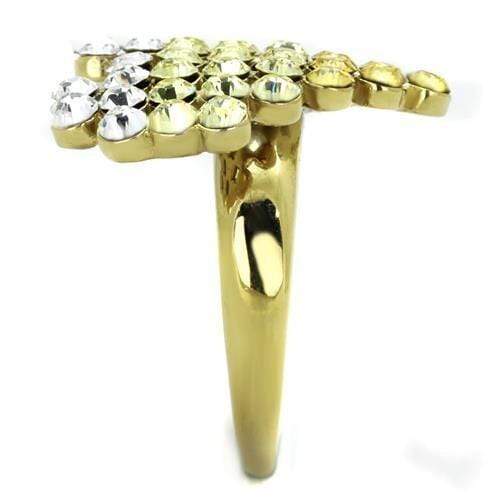 Simple Gold Rings TK1642 Gold - Stainless Steel Ring with Top Grade Crystal