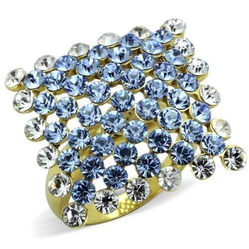 Simple Gold Rings TK1643 Gold - Stainless Steel Ring with Top Grade Crystal