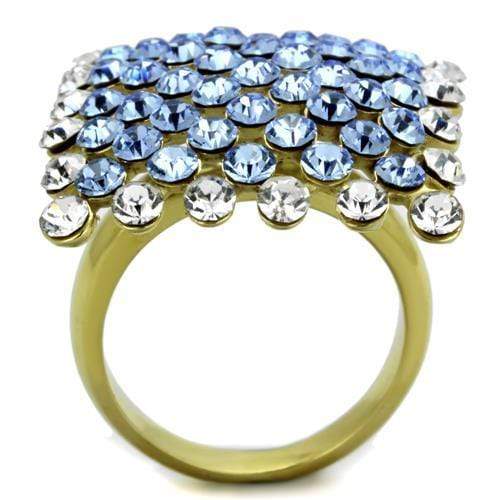 Simple Gold Rings TK1643 Gold - Stainless Steel Ring with Top Grade Crystal