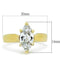 Simple Gold Rings TK1673 Gold - Stainless Steel Ring with AAA Grade CZ