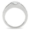 Simple Rings 3W133 Rhodium Brass Ring with AAA Grade CZ