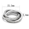 Simple Rings 3W1331 Rhodium Brass Ring with AAA Grade CZ