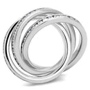 Simple Rings 3W1331 Rhodium Brass Ring with AAA Grade CZ