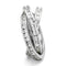 Simple Rings 3W1331 Rhodium Brass Ring with AAA Grade CZ