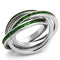 Simple Rings 3W1332 Rhodium Brass Ring with Synthetic in Emerald