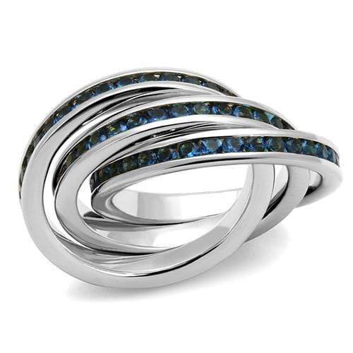 Simple Rings 3W1334 Rhodium Brass Ring with Synthetic in Montana
