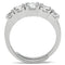 Simple Rings 3W134 Rhodium Brass Ring with AAA Grade CZ