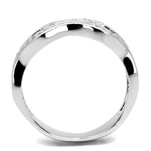 Simple Rings 3W1345 Rhodium Brass Ring with AAA Grade CZ