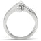 Simple Rings 3W135 Rhodium Brass Ring with AAA Grade CZ