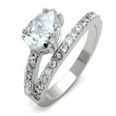 Simple Rings 3W136 Rhodium Brass Ring with AAA Grade CZ