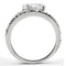 Simple Rings 3W136 Rhodium Brass Ring with AAA Grade CZ