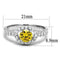 Simple Rings 3W1362 Rhodium Brass Ring with AAA Grade CZ in Topaz