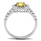 Simple Rings 3W1362 Rhodium Brass Ring with AAA Grade CZ in Topaz