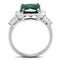 Simple Rings 3W1363 Rhodium Brass Ring with Synthetic in Emerald