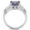 Simple Rings 3W1365 Rhodium Brass Ring with AAA Grade CZ in Amethyst