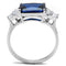 Simple Rings 3W1367 Rhodium Brass Ring with Synthetic in London Blue