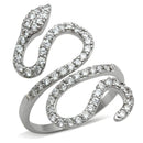 Simple Rings 3W138 Rhodium Brass Ring with AAA Grade CZ