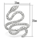 Simple Rings 3W138 Rhodium Brass Ring with AAA Grade CZ