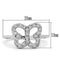 Simple Rings 3W139 Rhodium Brass Ring with AAA Grade CZ